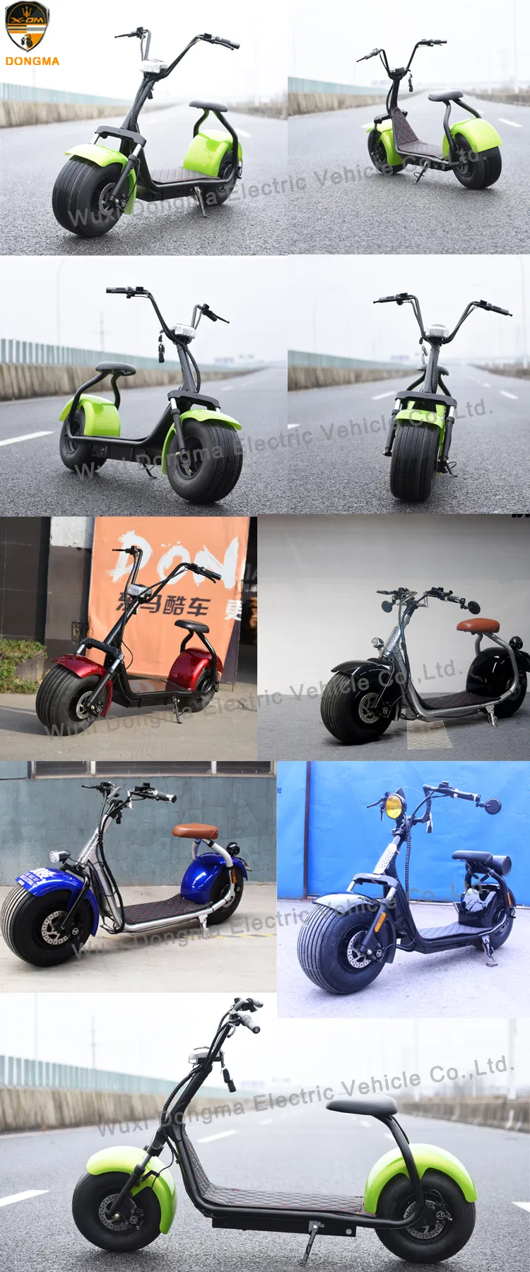 1500W Electric Scooter Citycoco 2 Wheel Electric Scooter Harley Motorcycle