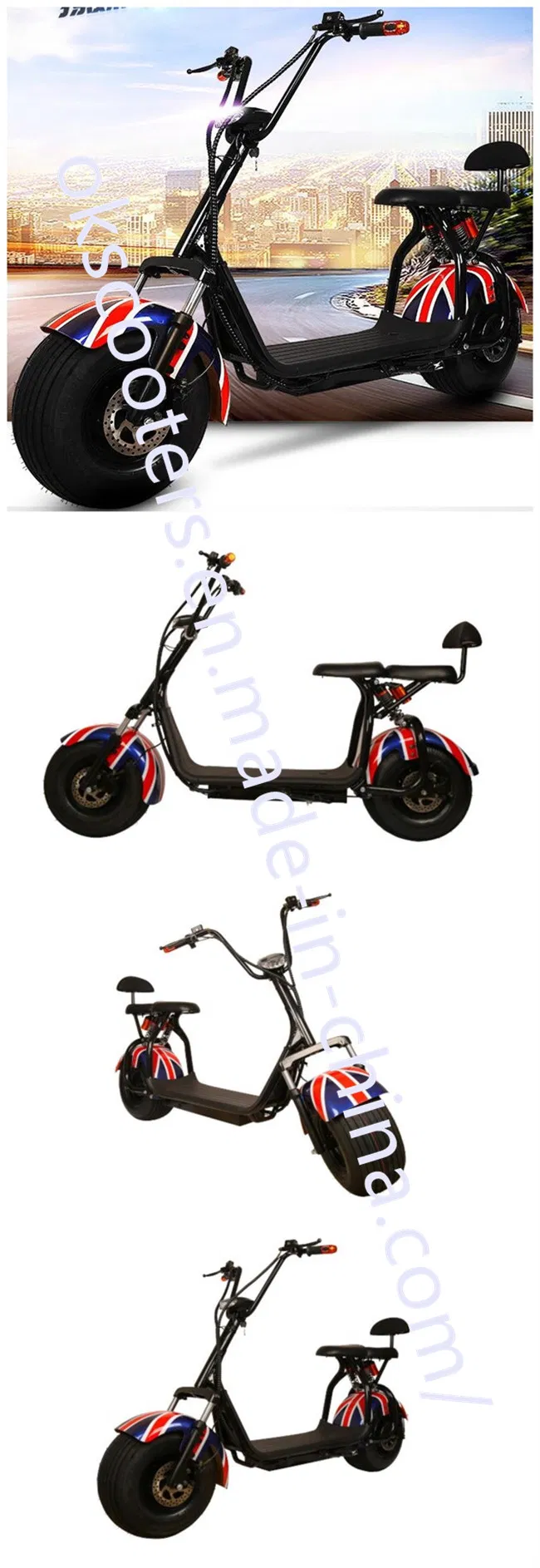 1500W Electric Scooter Halley Scooter Hot Sale ATV Scooter with Big Wheel
