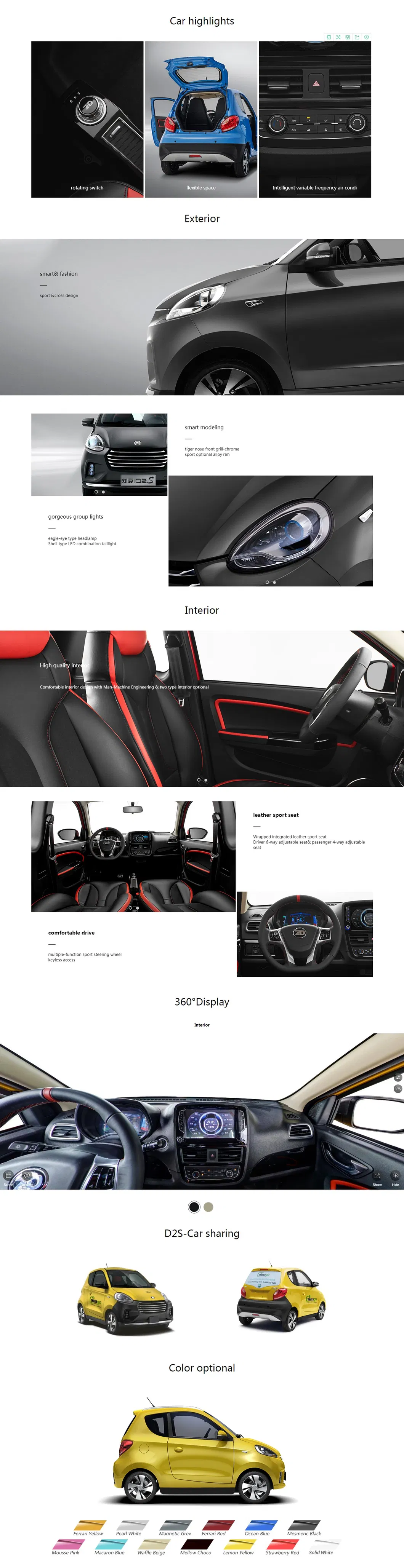 2 Person City Spirit Electric Car 2021 L7e