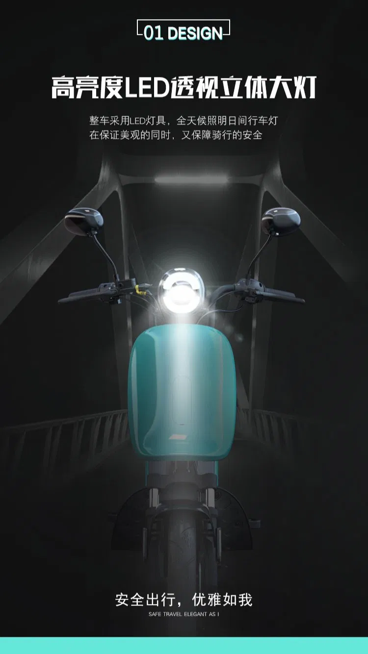 2019 Classical Adult 72V Niu Scooter Homemade QS Motor City Coco 3000W Dkd Road Legal 10000W Electric Motorcycle