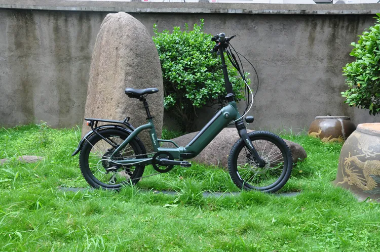 2021 Paselec Electric Folding Bike 20" Ebike 8 Speed Gears 100 Miles with Hidden Battery