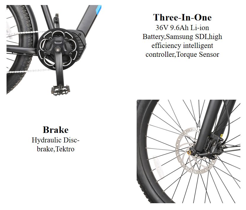 27.5 Tyre Mountain E-Bike 36V 250W Electric Bicycle Full Suspension Electric Bike