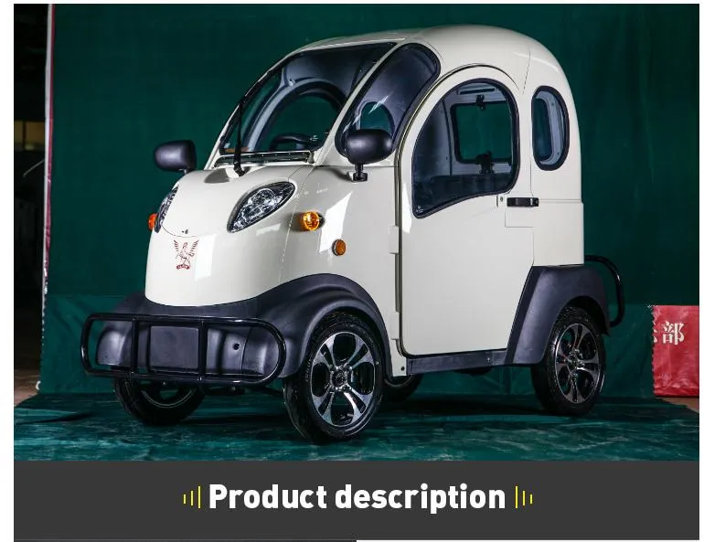 4 Wheel EEC L6e Approval 3 Seat Iron Lithium Battery Electric Car