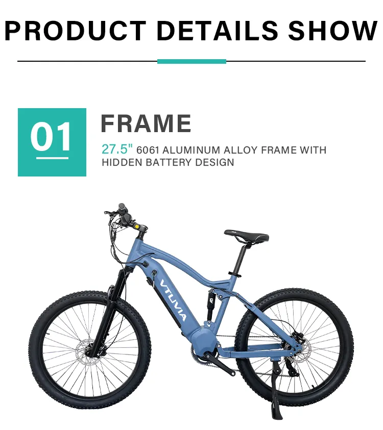 48V 1000W Bafang G510 MID Drive Motor Electric Mountain Bicycle