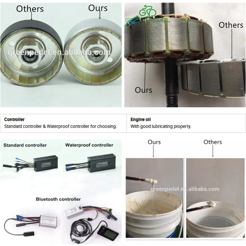 48V 350W Wheel Hub Motor Electric Bicycle Mini Motor Bike Electric Conversion Kit