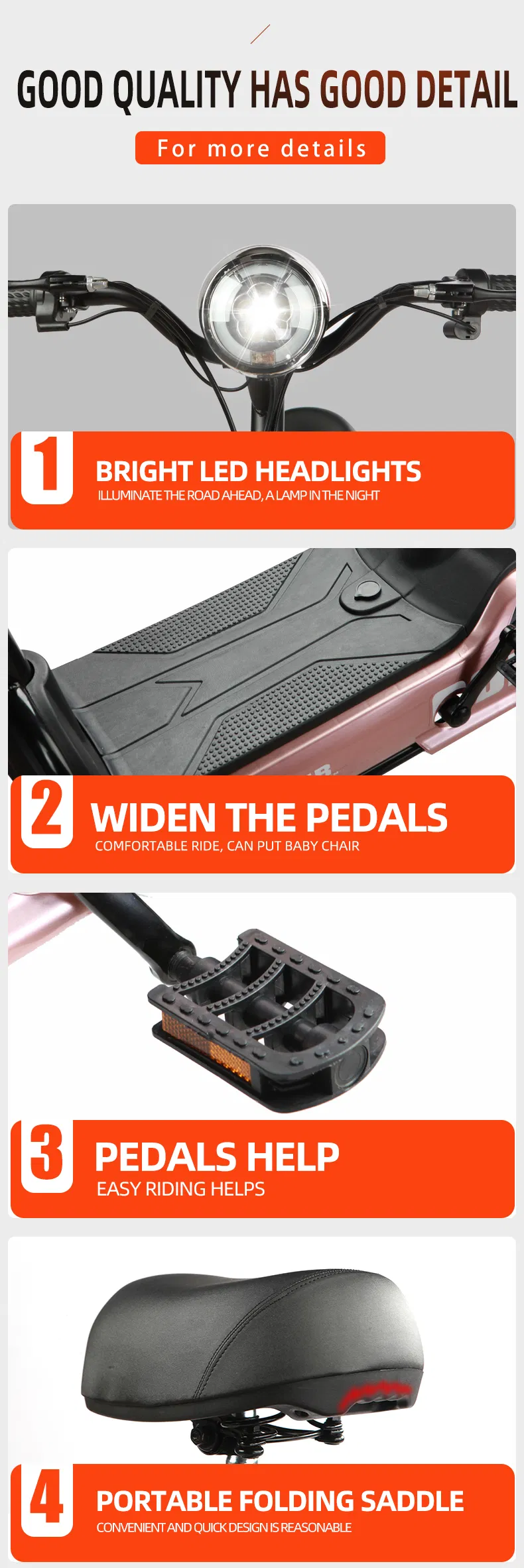 60 Km Electric Bike Hub Motor Not Foldable 500W Electric Bike 48V12A Three Wheel Electric Bike