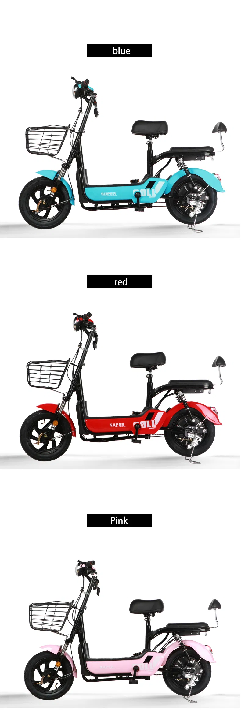 60 Km Electric Bike Hub Motor Not Foldable 500W Electric Bike 48V12A Three Wheel Electric Bike