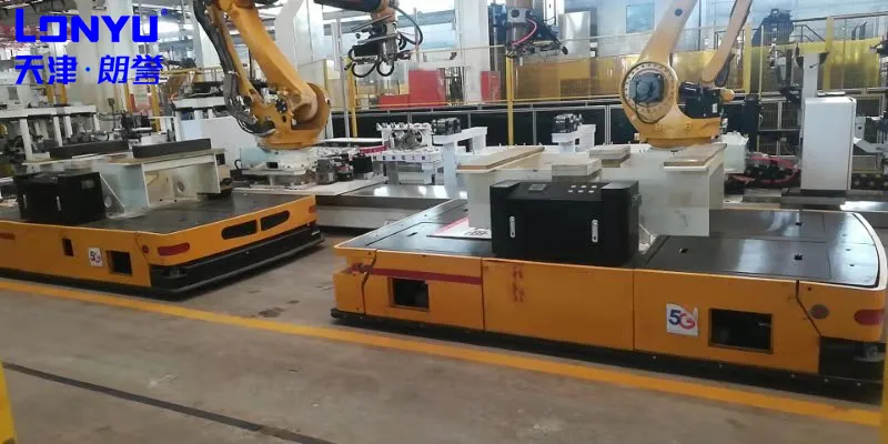 80t Driverless Robotic Latent Two Way Agv for Intralogistic in Military Industry