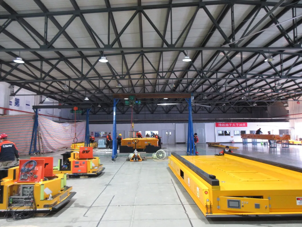 80t Driverless Robotic Latent Two Way Agv for Intralogistic in Military Industry