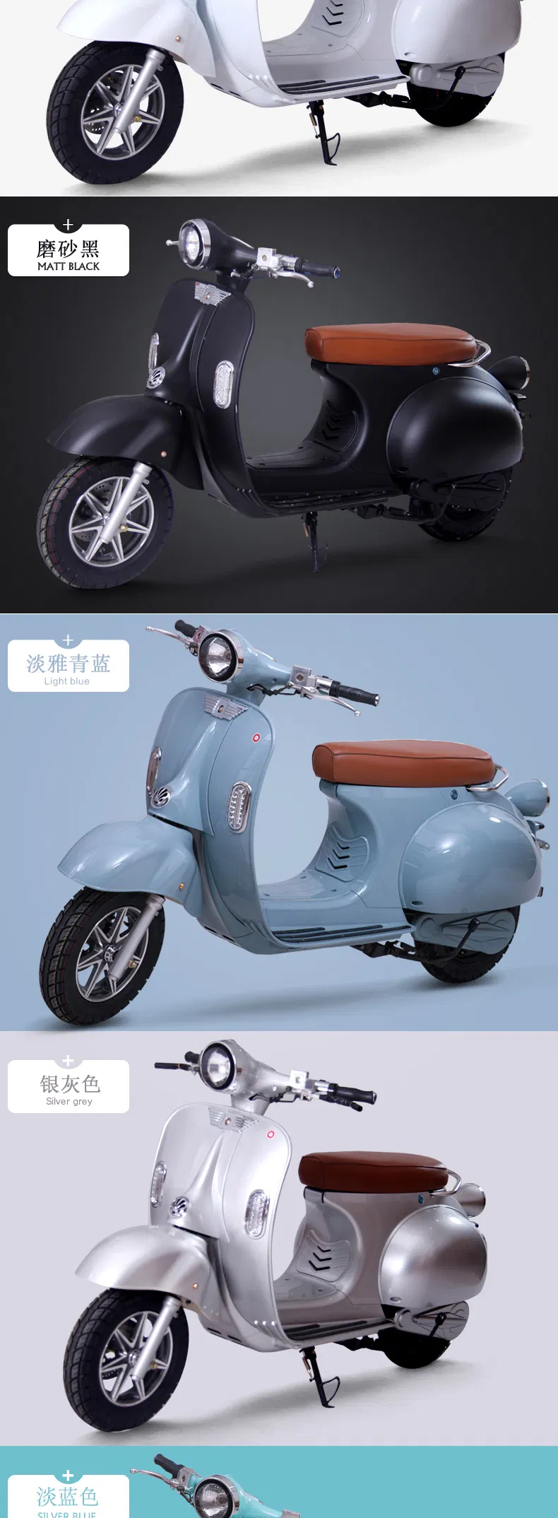 Best Seller 60V / 72V, 1500W Brushless Motor Moto Electric Scooter 2000 W for Girls