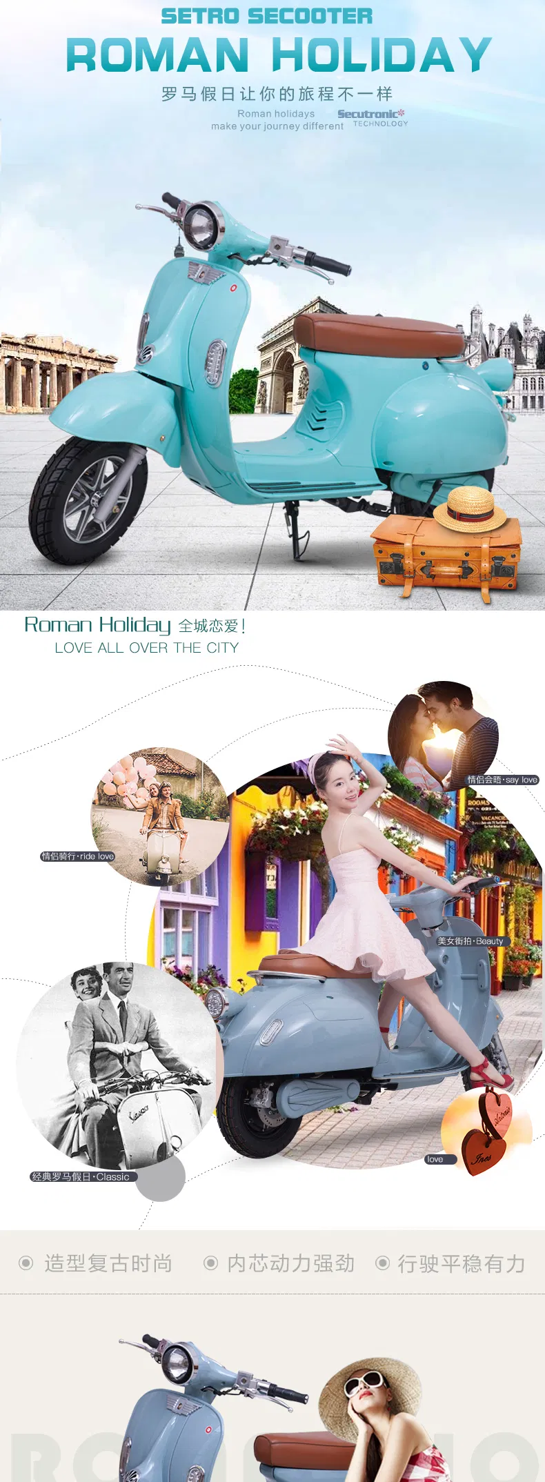 Best Seller 60V / 72V, 1500W Brushless Motor Moto Electric Scooter 2000 W for Girls