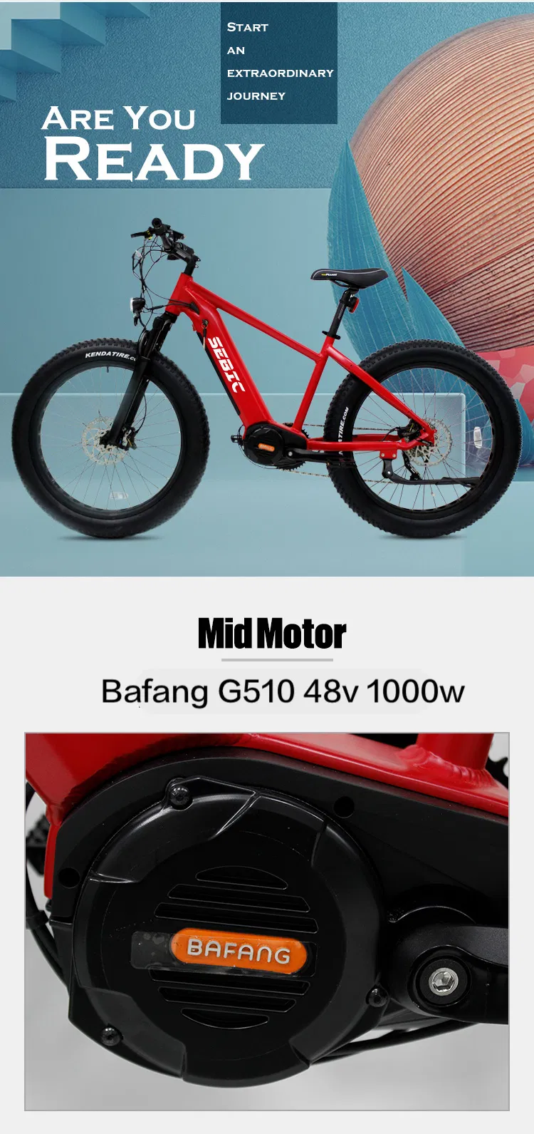 Big Power High Performance Dual Battery 17.5ah 14ah Bafang MID Motor 750W 1000W Hight Step Man Fat Electric Bike