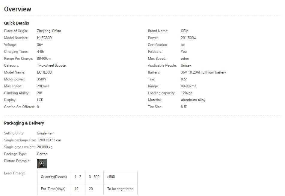 blue Hlec300 Wholesale New Sharing Two Wheels Portable Scooter off Road Kick Foldable Adult Electric Scooter