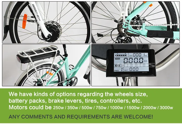 Ce 26" City Ebike Lady Electric Bicycle for EU Market