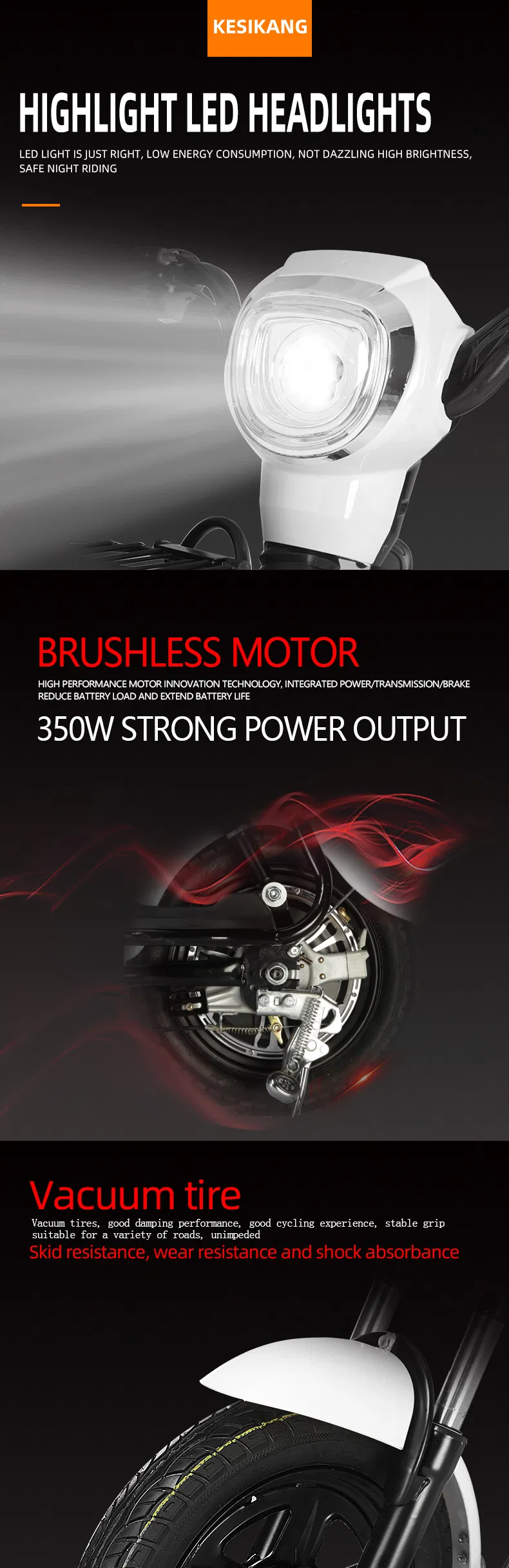 China Electric Handicapped Scooter Brushless Motor Ebike Controller 36V 30km/H Electric Mountain Bike