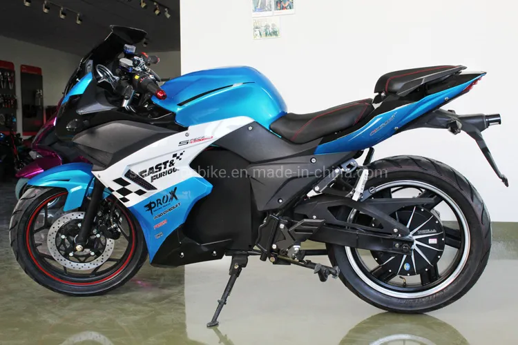 Chinese Good Sale Racing Motorcycle with 72V 80A Lithium Battery