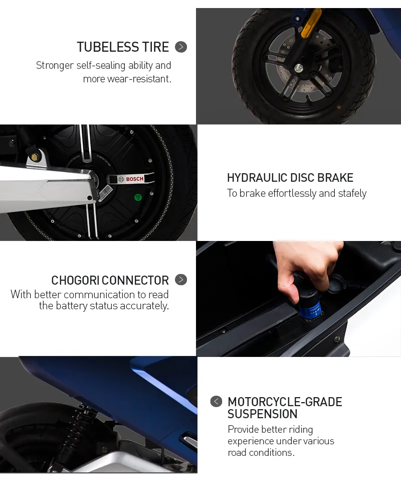 Customized Color of Electric Scooter with 1440W Motor and Double Batteries