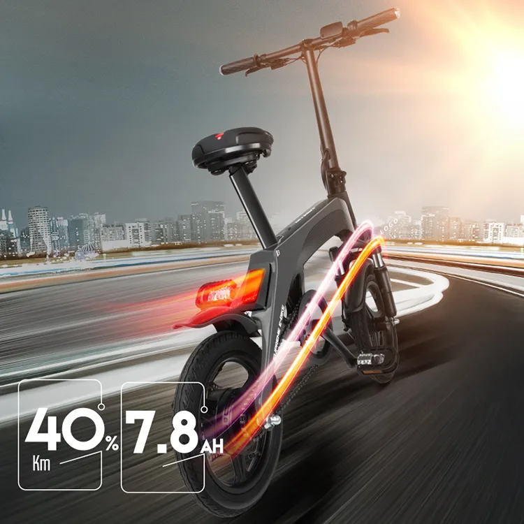 Ecorider E6-4 Electric Folding Bike 350W off Road Bicycle Mini Pocket Bike Travel Bike