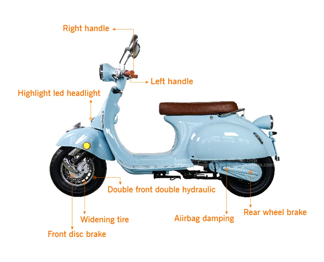 EEC EV2000 L1e 2000W Electric Scooter with LG/Greenway/Sams Lithium Battery