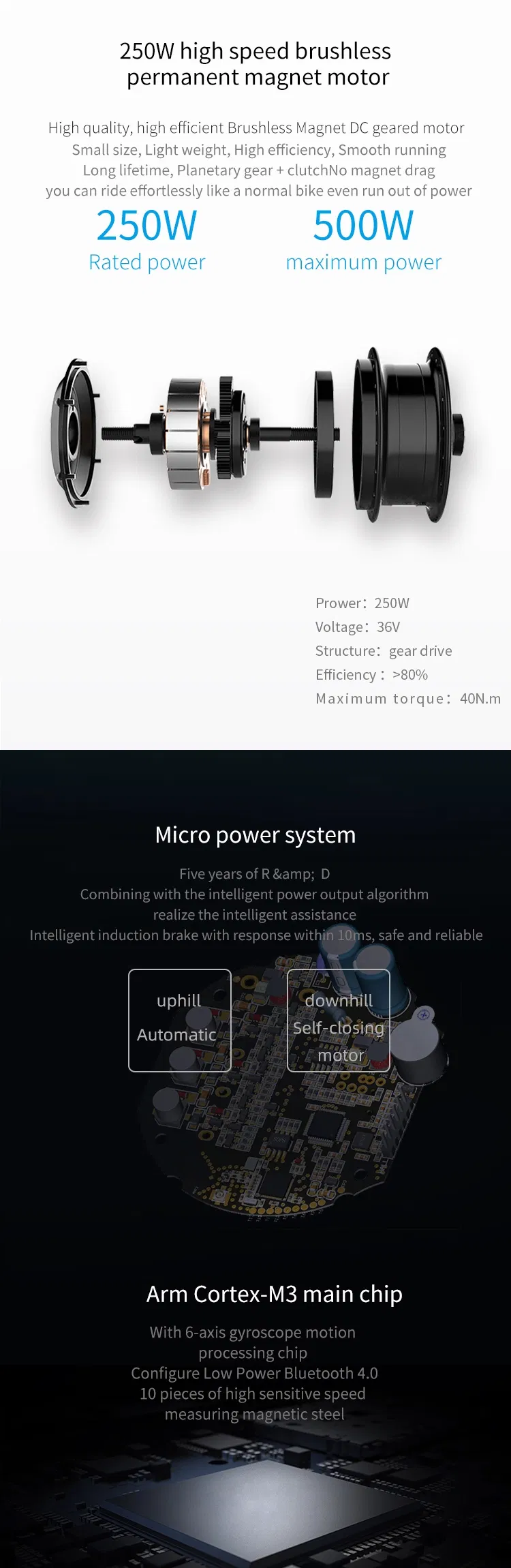 Electric Bike Conversion Kit 36V 250W 36V 5.8ah Model No. Bty20V