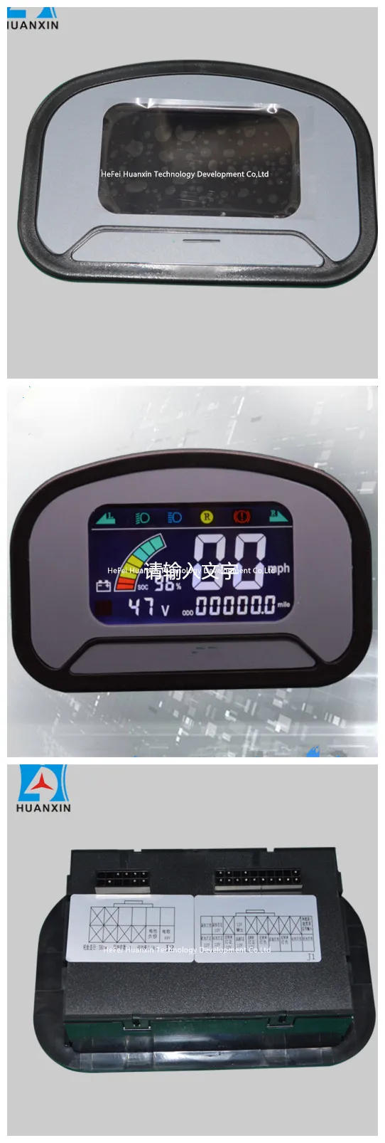 Electric Golf Cart Mini Bus Car Instrument Cluster LED Dash Board 36V 48V 72V 96V