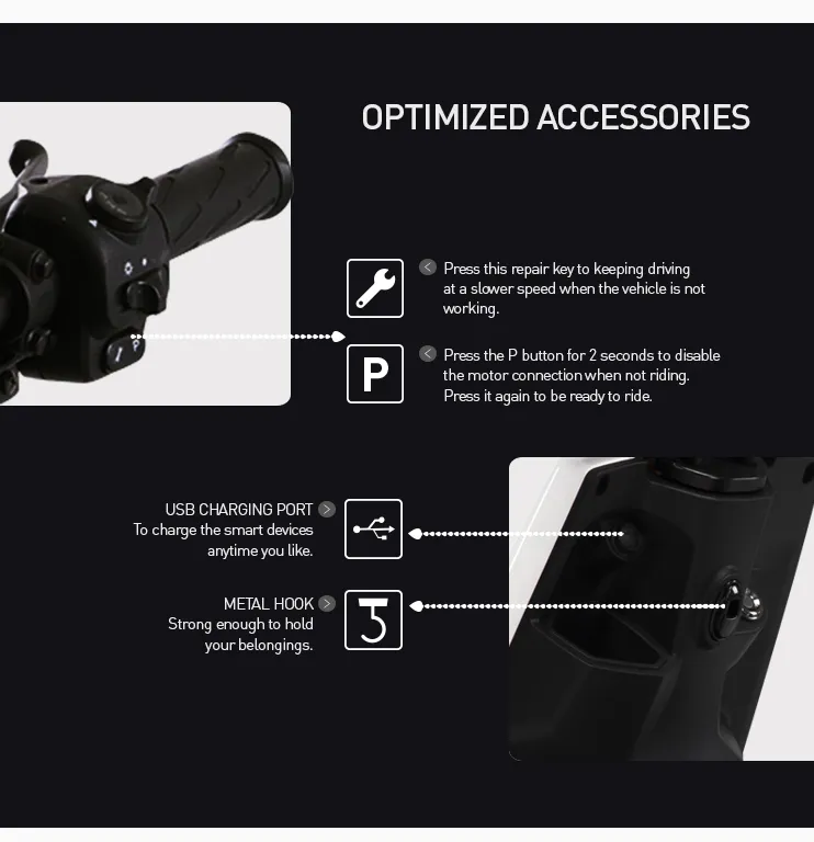Electric Motorcycle with Brand Motor and Lithium Battery