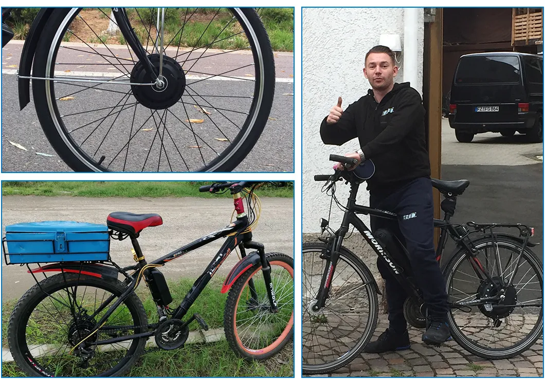 Factory Price 26 Inch Electric Bike Front Wheel Conversion Kit Bici Elettrica Con Batteria with Good Quality