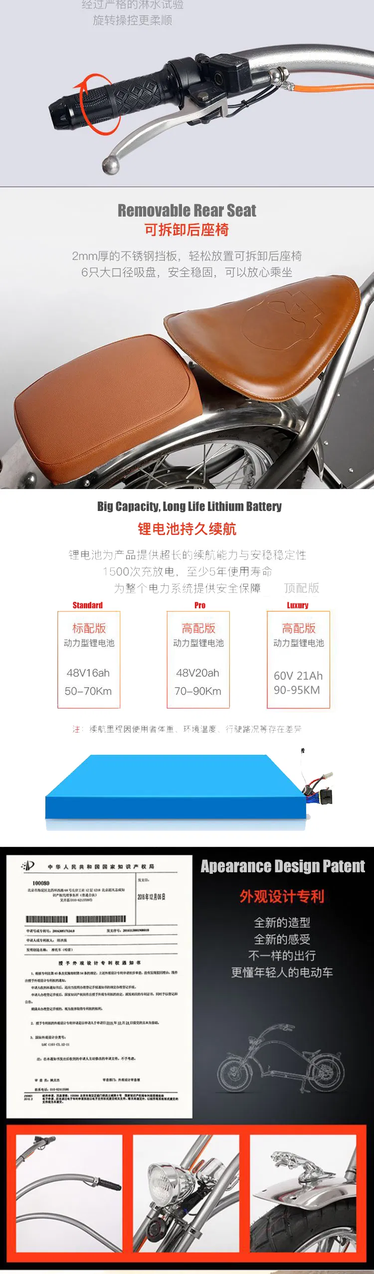 Ghost Bolsa PARA Old School Hydraulic Elektro Bike Cargo Electric Motorcycle 1000 Watt Bafang Motor