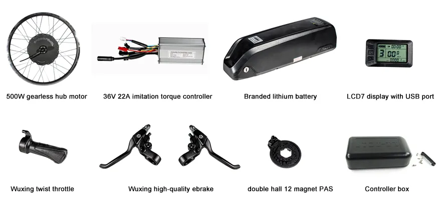 Greenpedel High Torque 500W DC Motor Electric Bike Conversion Kit