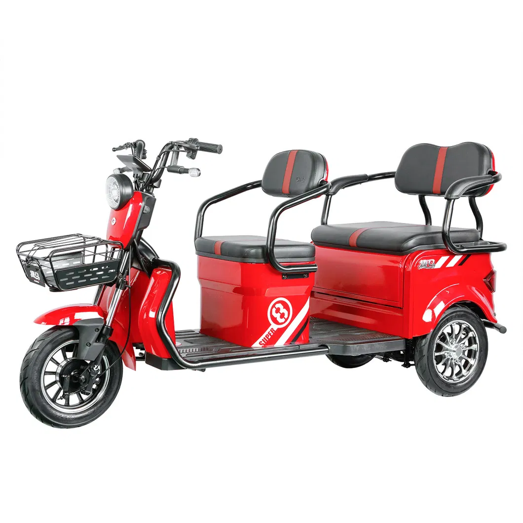H9 Hot Sale 3 Seat Passenger Electric Three Wheel Adult Bike Tricycle