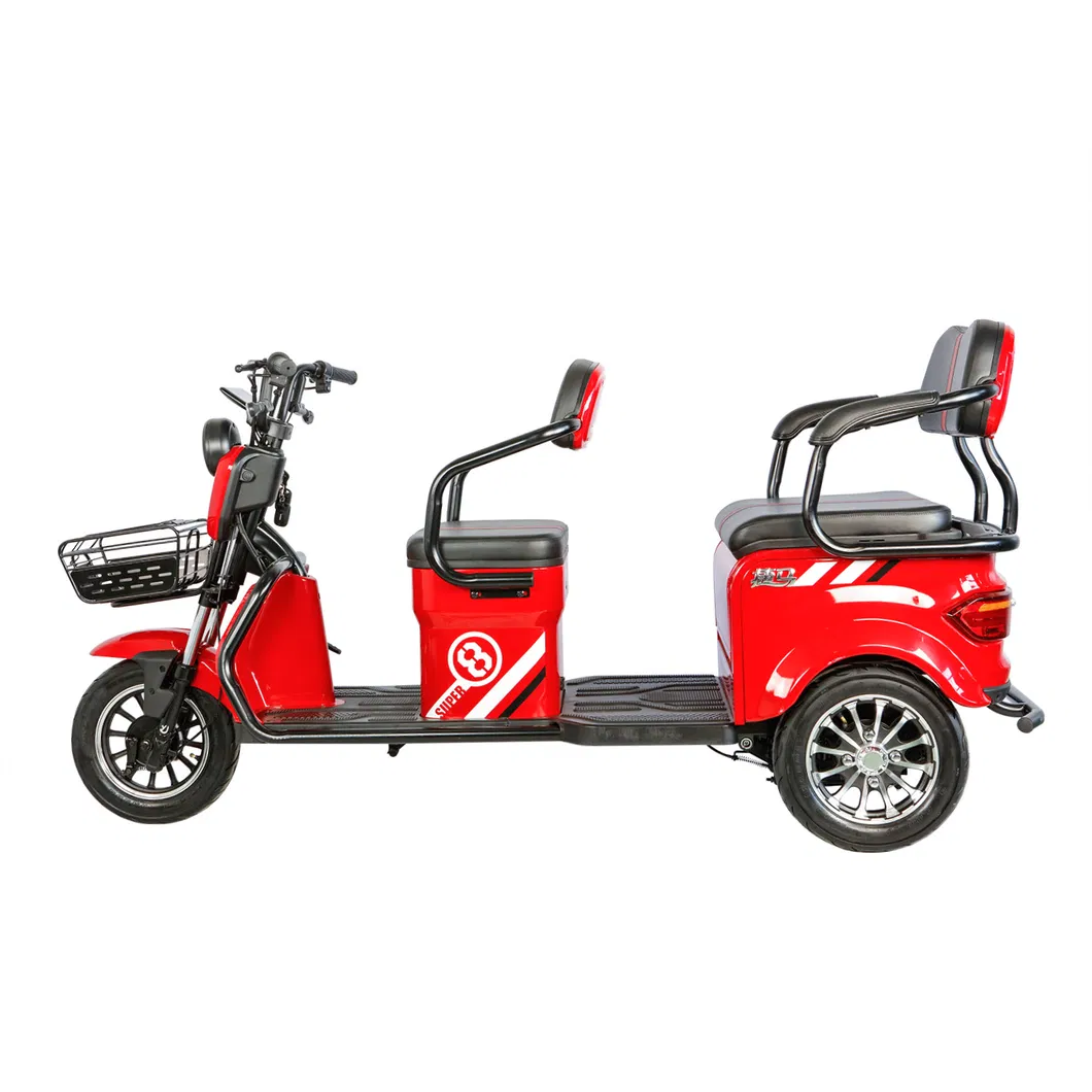 H9 Hot Sale 3 Seat Passenger Electric Three Wheel Adult Bike Tricycle