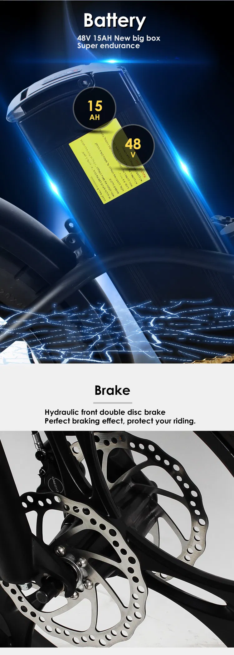 High-End Aluminum Alloy Electric Bike for Sale 48V 750W 20ah Cool Full Suspension Adults 20inch Folding Fat Comfortable Electric Bike