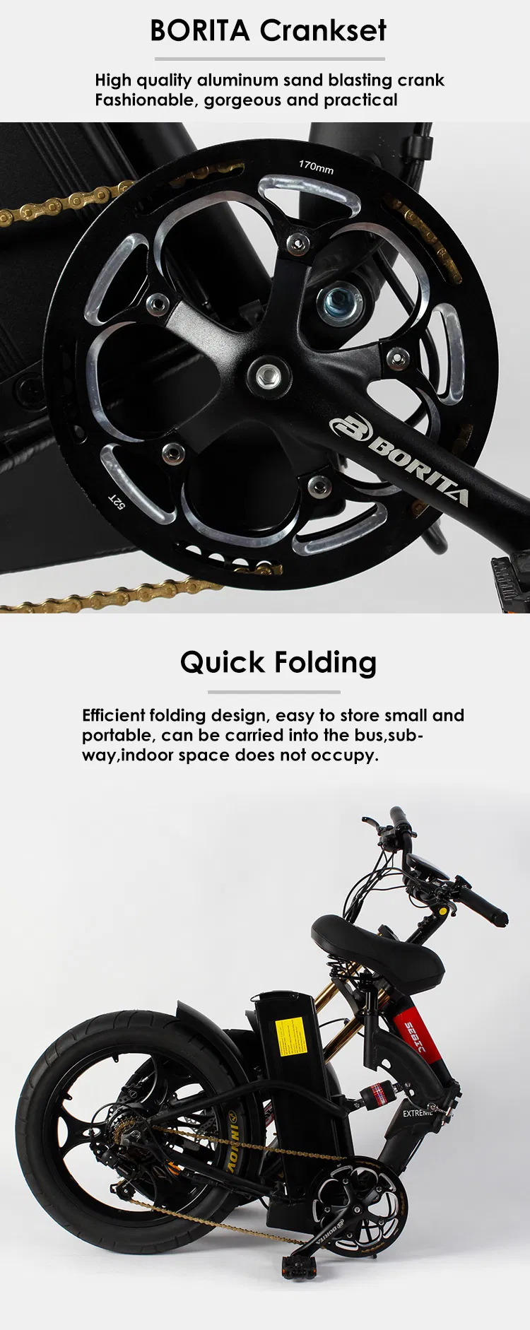 High-End Aluminum Alloy Electric Bike for Sale 48V 750W 20ah Cool Full Suspension Adults 20inch Folding Fat Comfortable Electric Bike