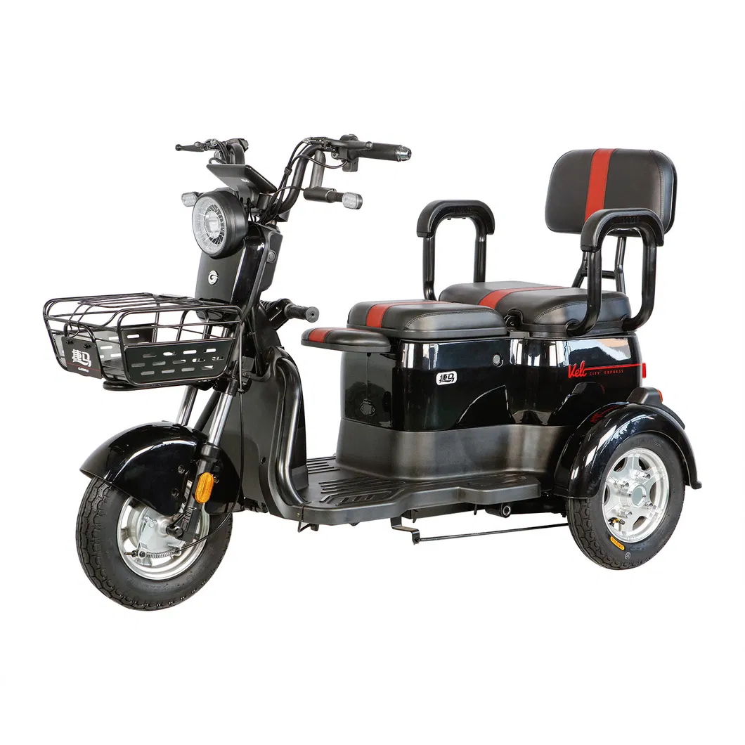 K3 Fast Electric Tricycle 48/60V500W Electric Tricycle with Passenger Pedal