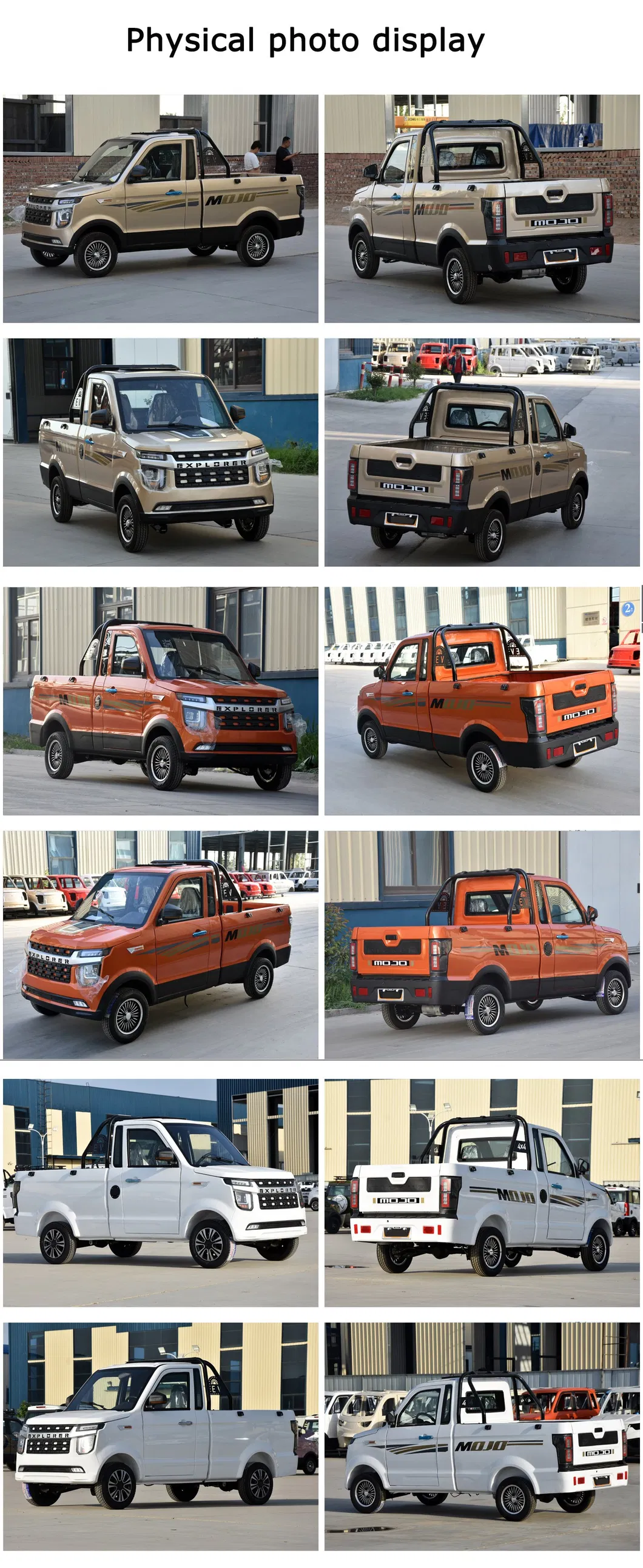 Left/Right Cheap 4 Wheel Cheap Electric Car Pickup New Energy Vehicles