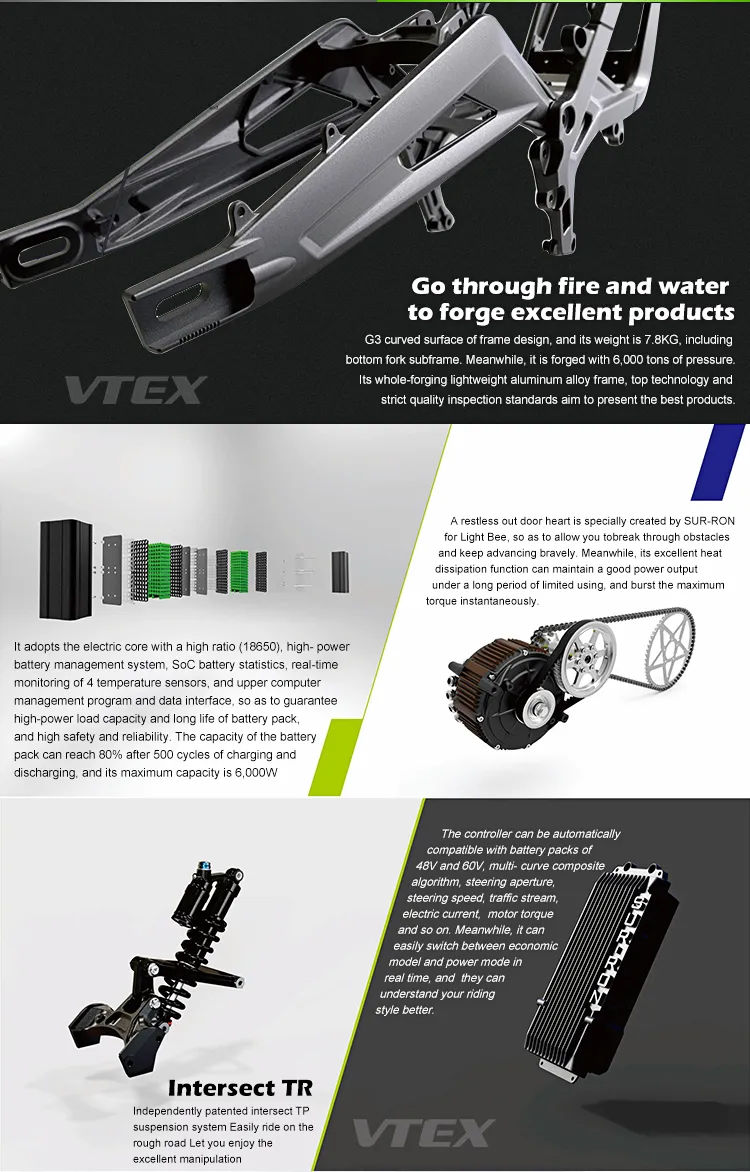 2020 Youth Ebike Kids off Road Sur Ron Light Bee X Electric Motorcycle