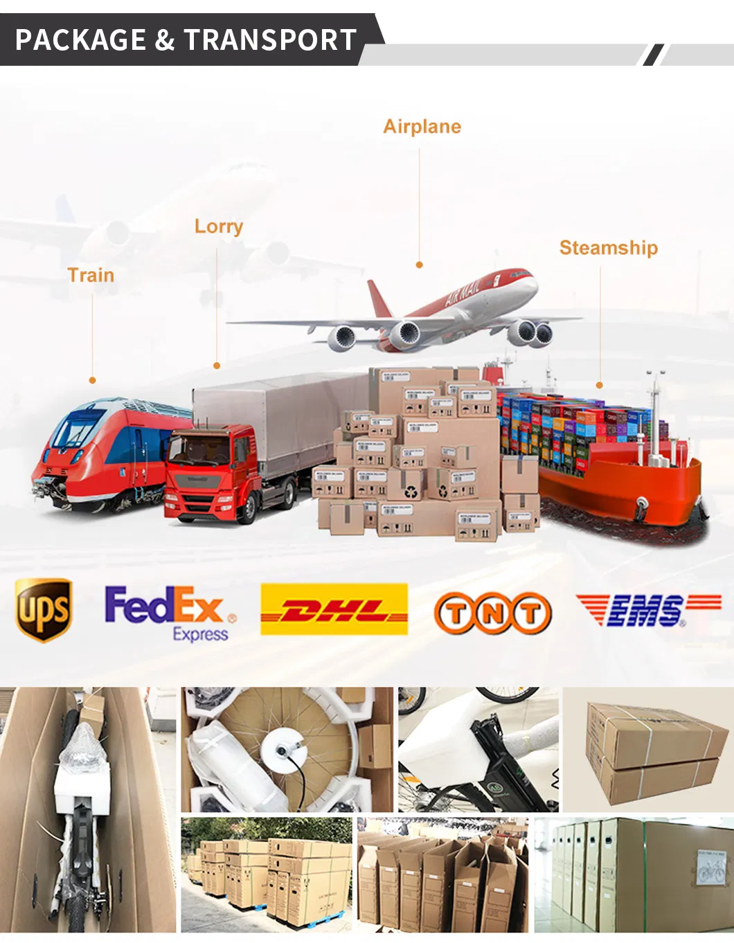 Pedal Assist Front Drive Geared Brushless Electric Motor for Ebike