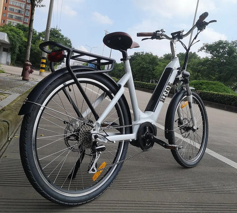 Pedal Assisted City Electric Bike 700c for Woman