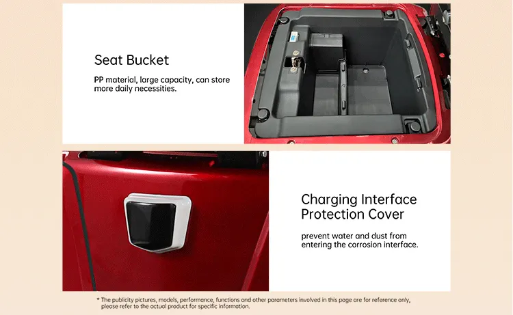 T408-2 48V/60V 500W Electric Tricycle Scooter Mini with Wide Tire for Elderly