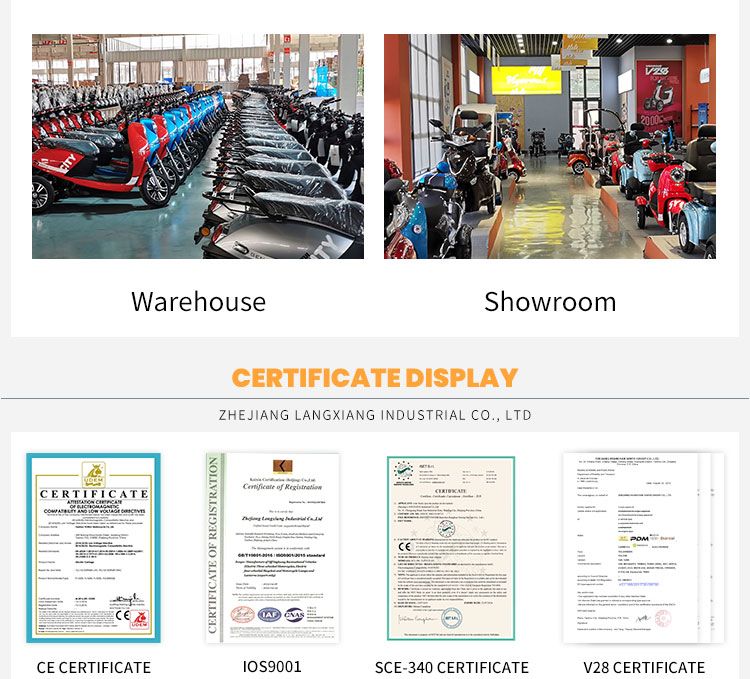 T408-2 72V Electric Powerful Scooter Tricycle with Rear Basket for Adult