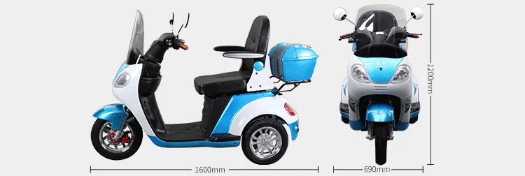 T418 Adult 3 Wheel Electric Scooter 10 Inch Electric Tricycle with Fashion Appearance